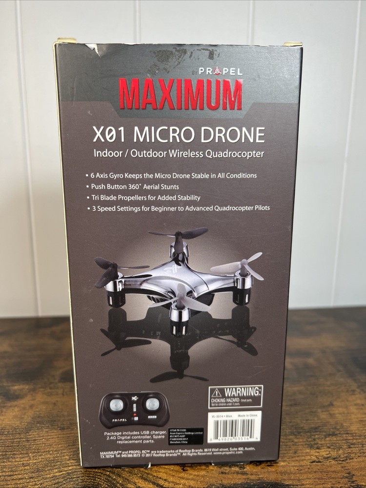 Propel Maximum X01 Micro Drone NEW OPEN BOX.