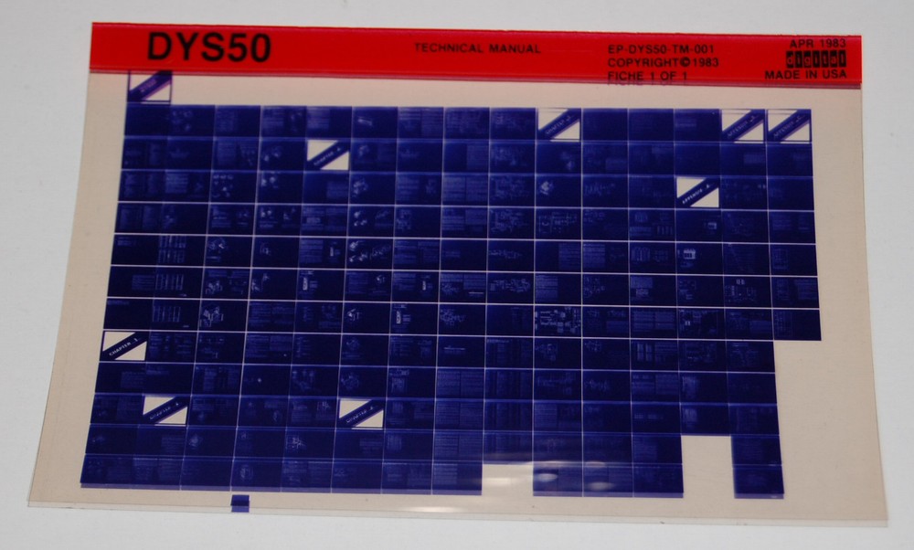 DEC DYS50 Technical Manual, Microfiche