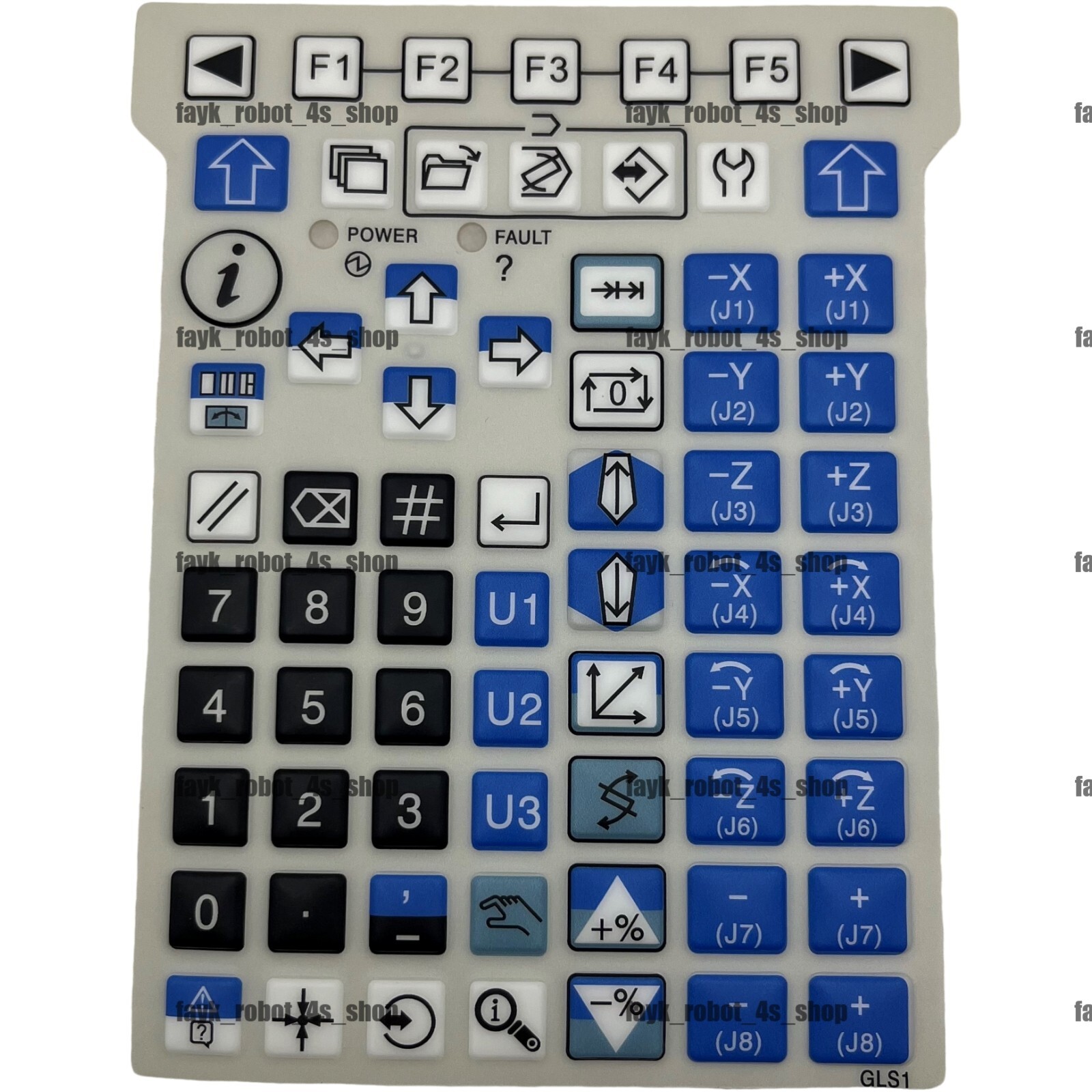New For Fanuc A05B-2255/A05B-2256 flex pendant keypad Front Overlay button film
