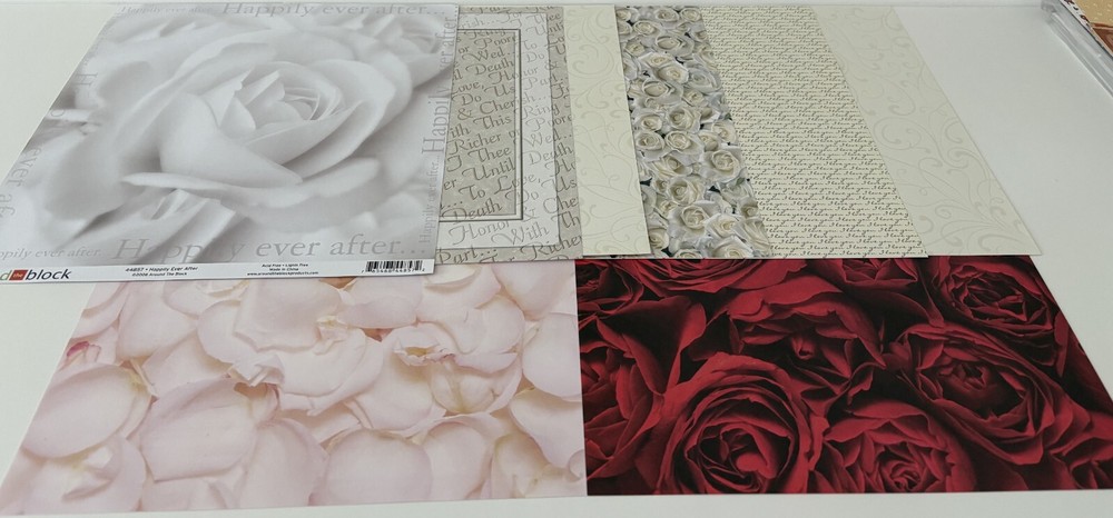 12" x 12" Scrapbook Various WEDDING, 8 Single-Sided Sheets