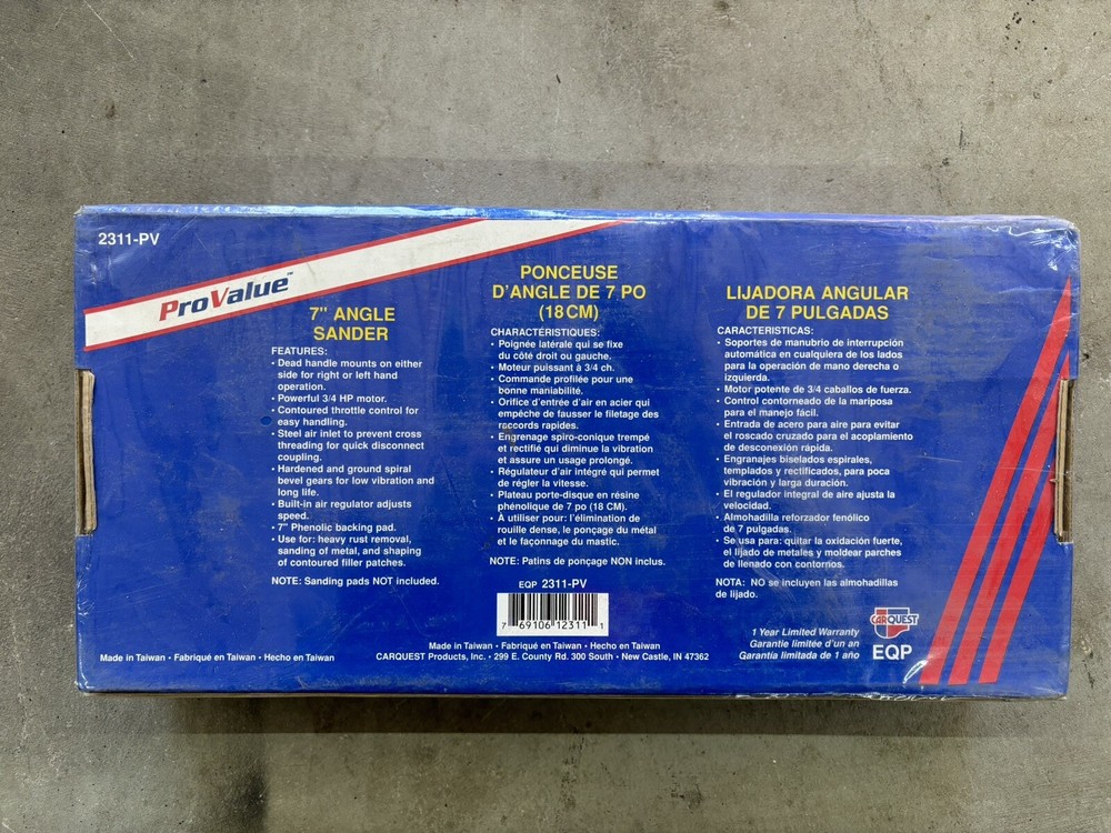 ProValue 7" Pneumatic Angle Sander 2311-PV