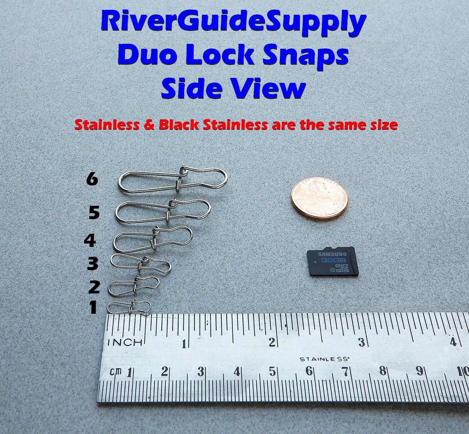 SIZE #6 Duo Lock Snaps 50 Count Pack Stainless Steel USA MADE Fishing Tackle