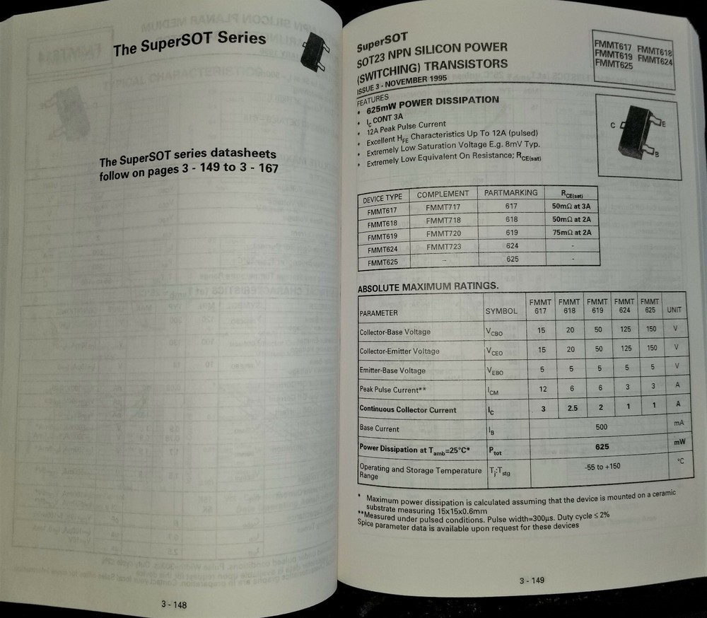 1996 Zetex Semiconductor Book 2 High Performance Surface Mount Devices Data Book
