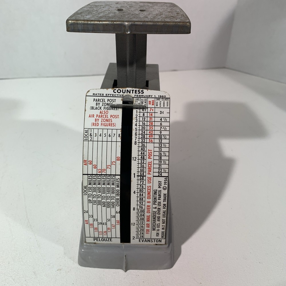 Vintage Countess Parcel Postal Scale Model M-2 Gray 1956