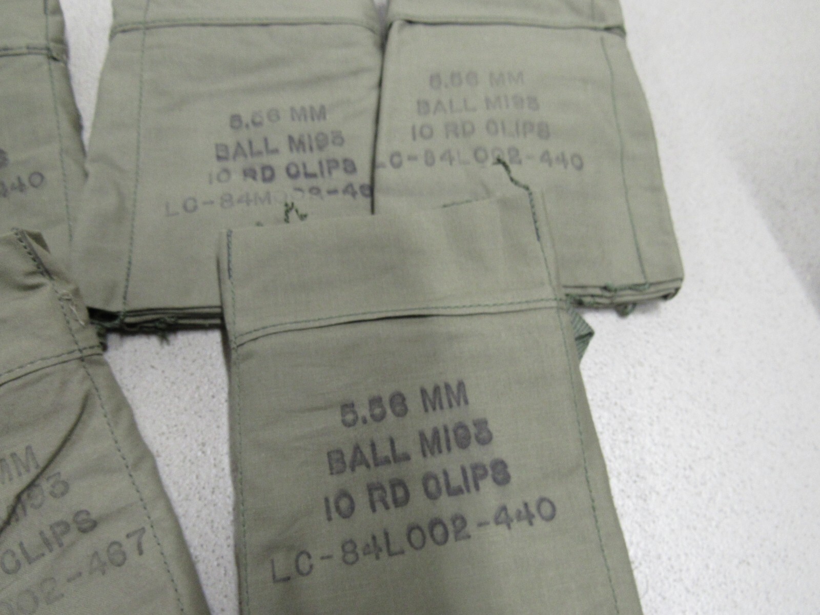 US VIETNAM ERA 7 POCKET AMMO BANDOLIER 1974 DATED UNISSUED US ARMY USMC 223