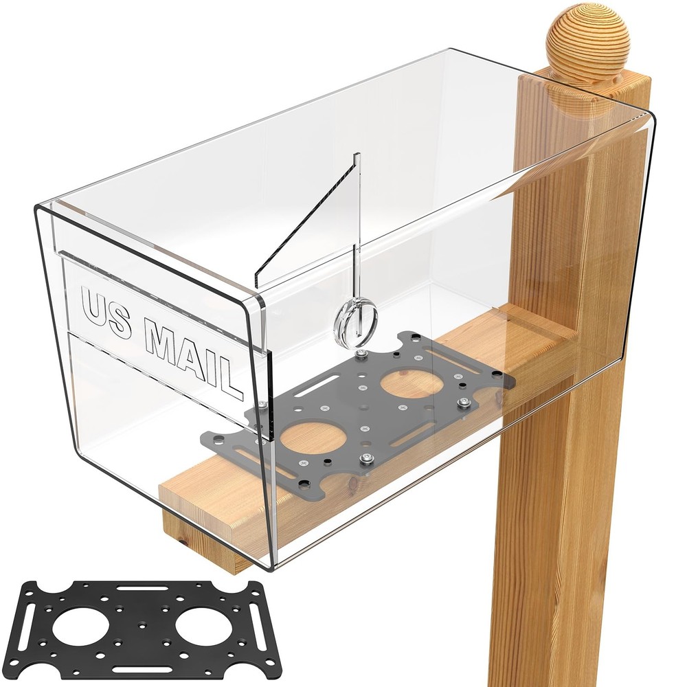 Mailbox Mounting Bracket, Plate for Post Mount Extra Large, Bracket