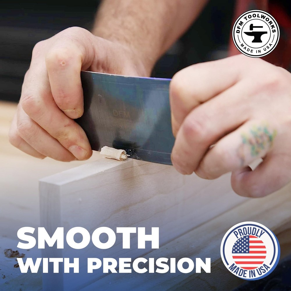 DFM Tool Works Rectangle Card Scraper - Precision Cabinet Multi-use Scraper f...