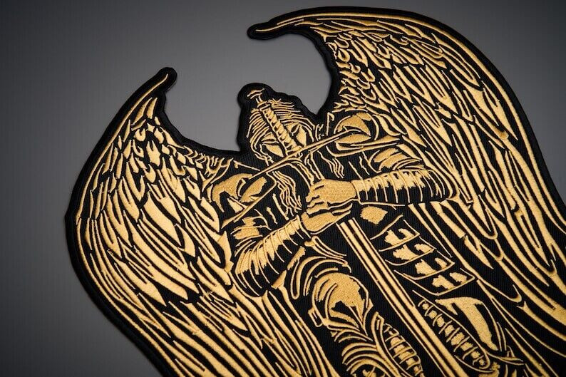 ANGEL KNIGHT large back patch for custom biker vest