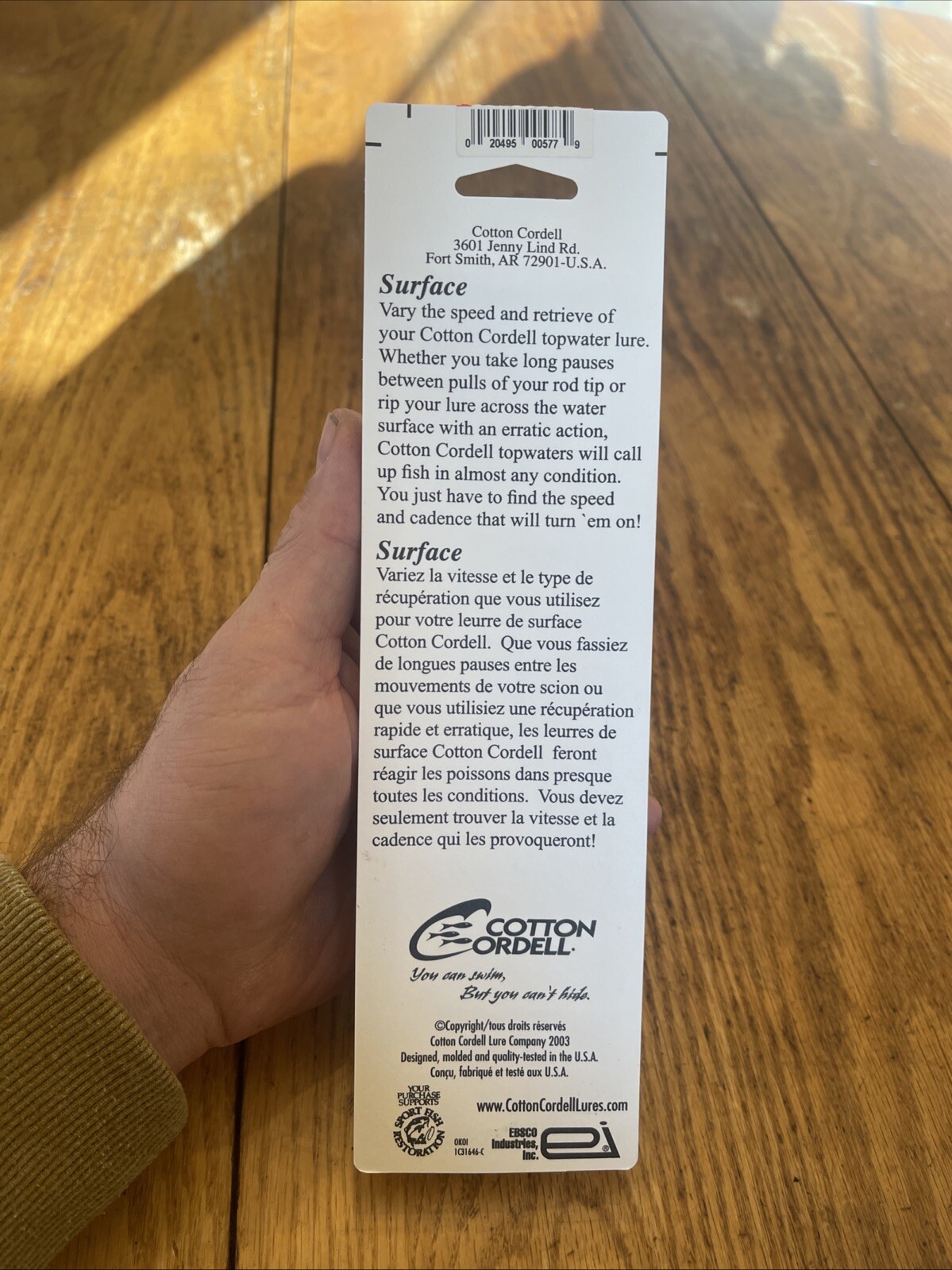 Cotton Cordell Pencil Popper Topwater Lure 7", 2 oz Pearl Red Head C8728