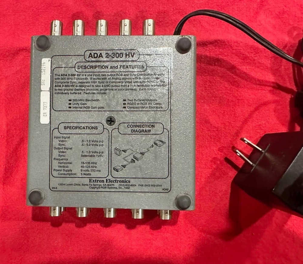Extron ADA 2 300 HV - RGB Analog Distribution Amplifier