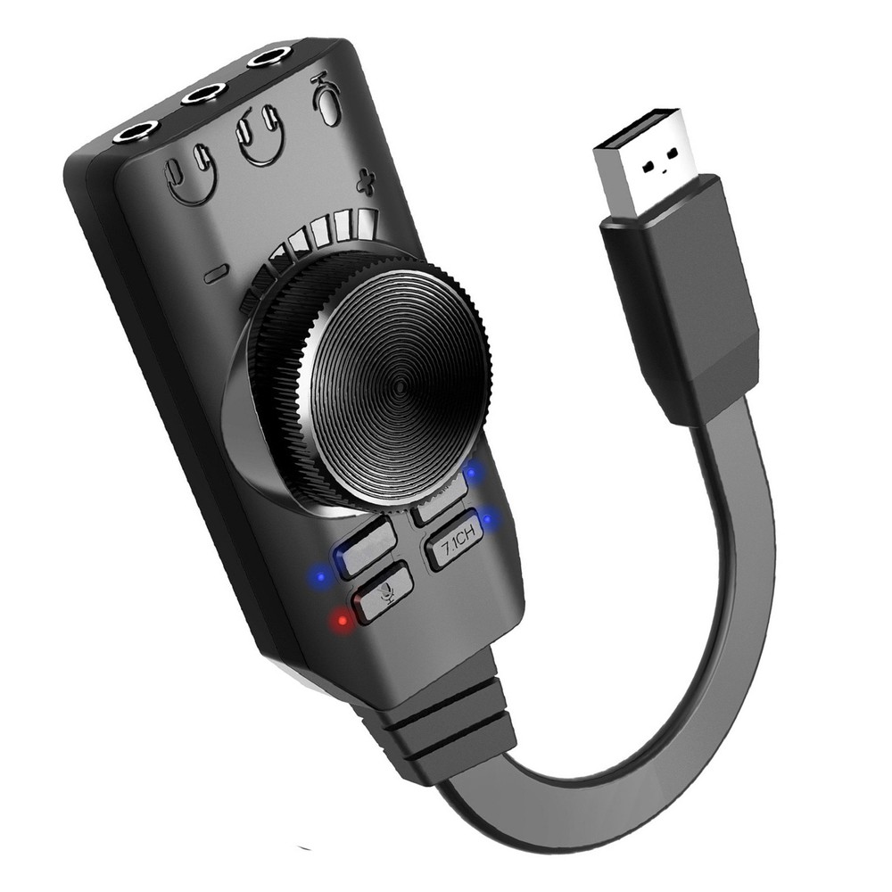 New USB Sound Card Player Durable Replacement Parts For Mac OX X10.4-10.8/Linux.