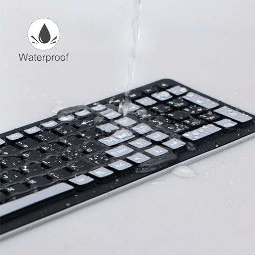 Wireless Silicone Keyboard, 2.4GHz Wireless, Foldable Rollup Keyboard,