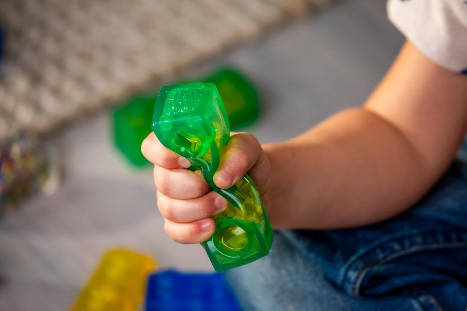 Sensory Soft Building Blocks for Toddlers：20 Pcs Jelly Squishy Stacking Block...