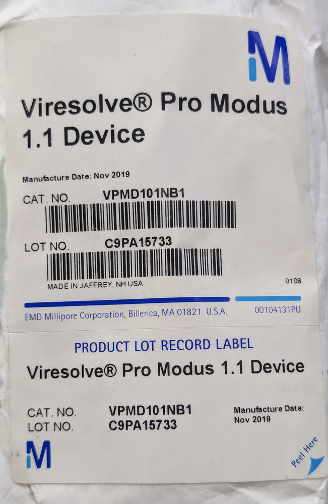 Millipore VPMD101NB1 Viresolve Pro Modus 1.1 Device