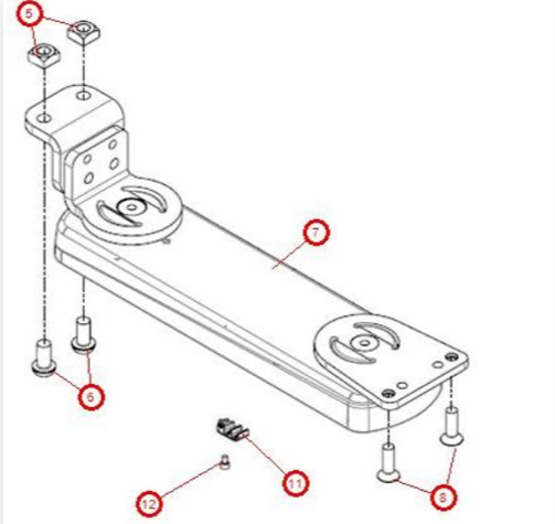 Permobil Slimline Retractable Joystick Mount
