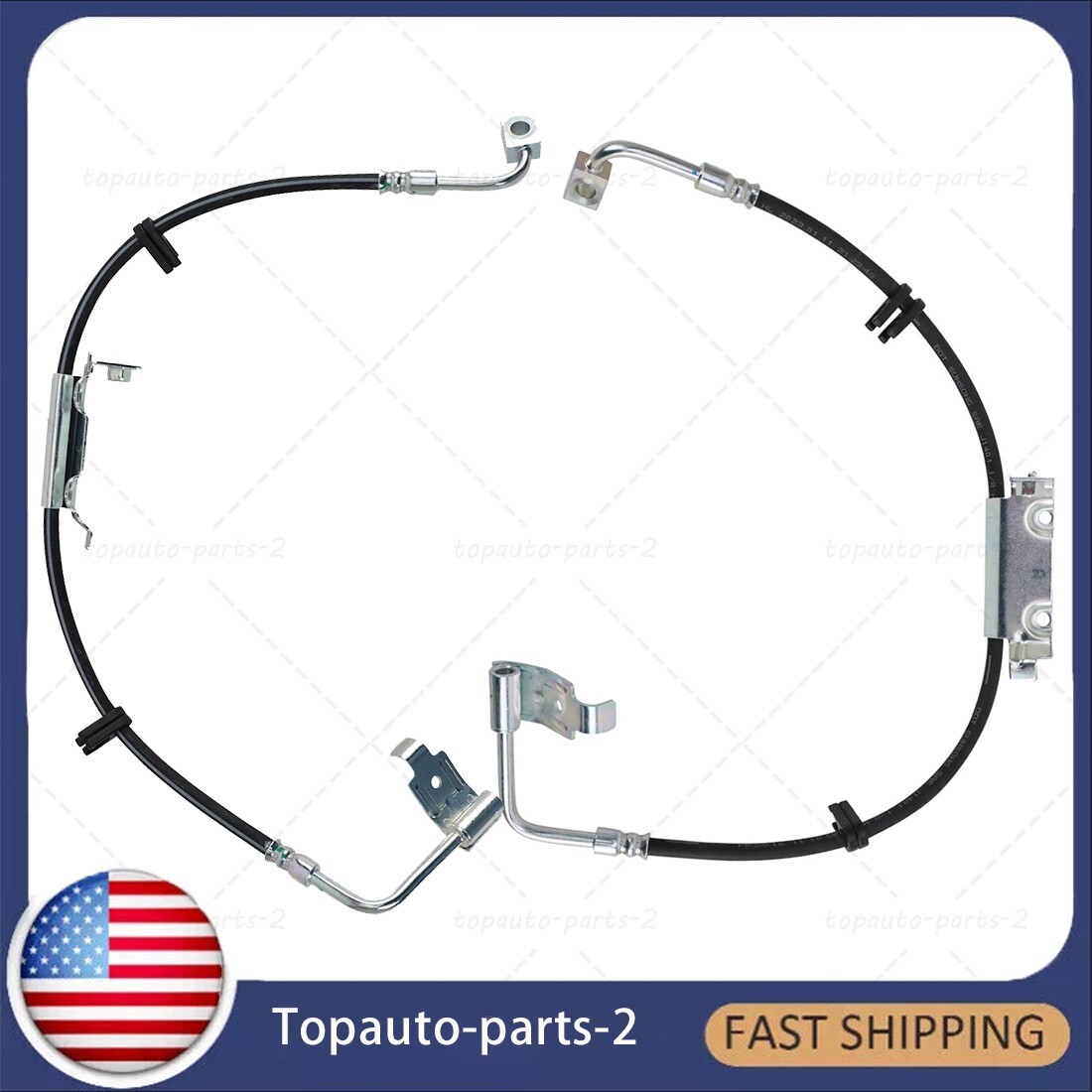 2x Front Left Right Brake Hydraulic Hose for Jeep Wrangler 2011 2012-2017 NEW US