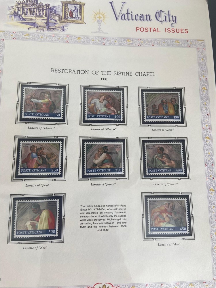 Joystamp: Awesome White Ace Vatican City Album Pages Mint Never Hinged