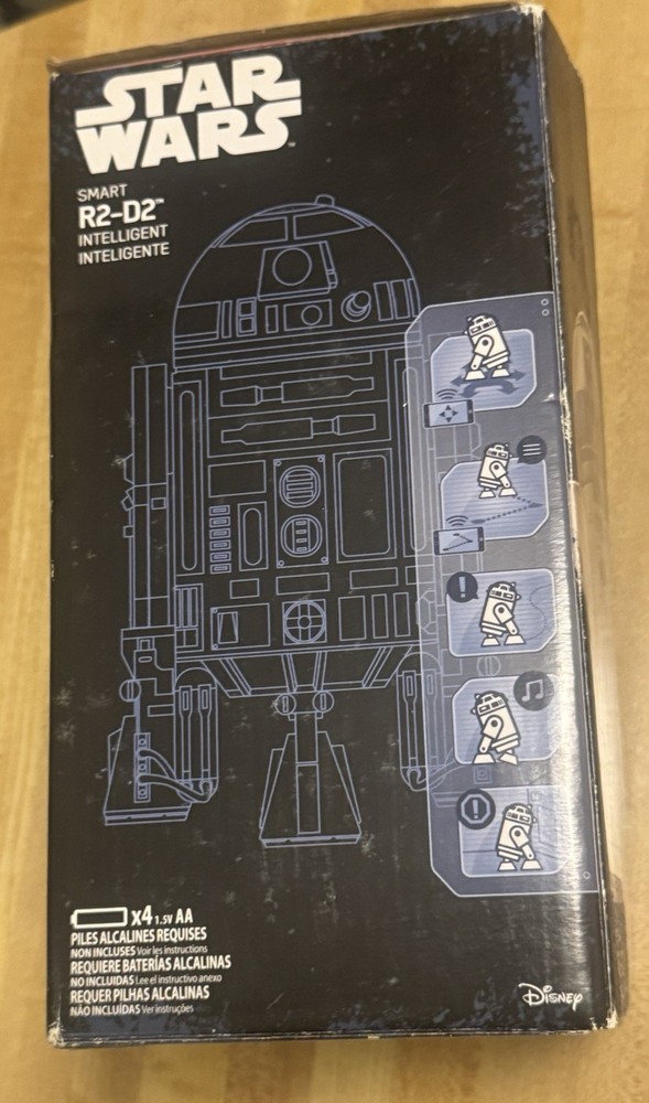 Hasbro Star Wars Smart R2-D2 Remote-Controlled Robot Bluetooth App 6+ White Blue