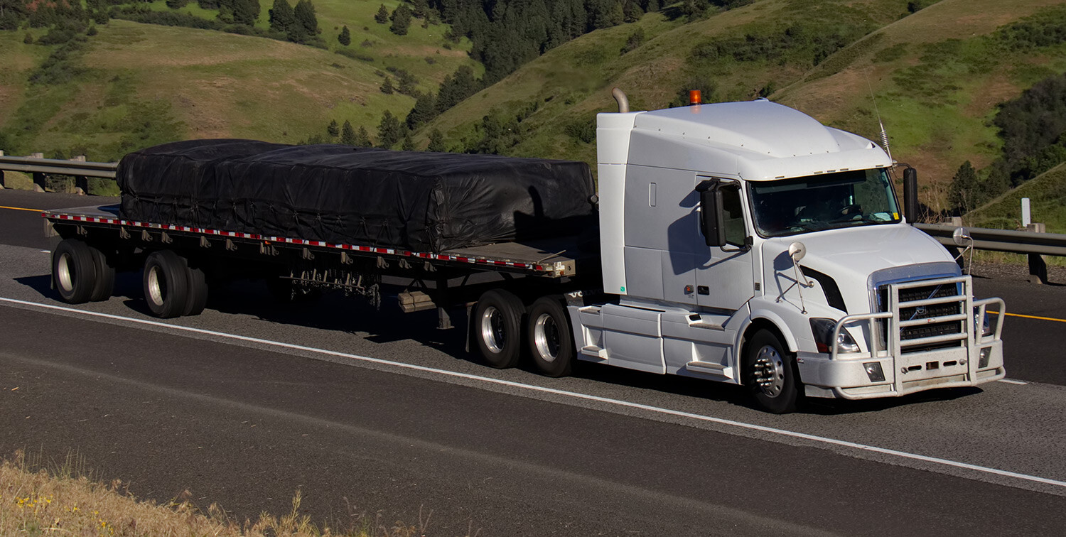 Heavy Duty 18oz Lumber Tarp 20x18 (6' Drop with 6' x 8' Flap) - Black