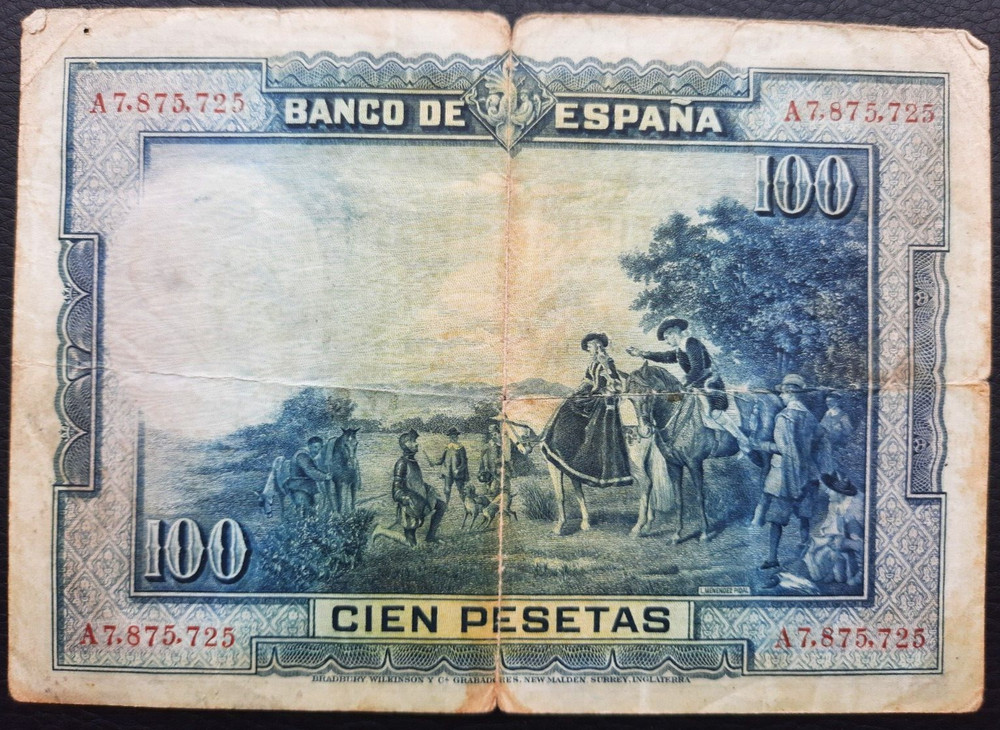 Spain 100 Pesetas 1928 Banknote