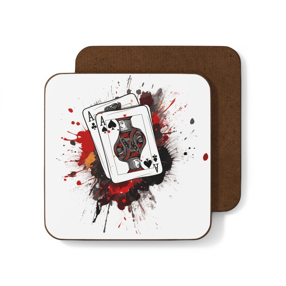 Aces Hardboard Back Coaster