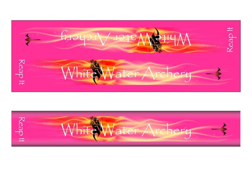 White Water Archery Grim Reaper "Reap it" Flames Pink Solid Stabilizer Wrap