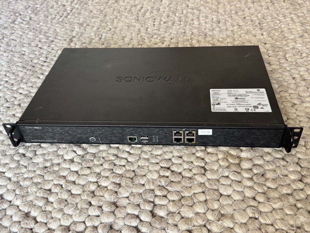 SonicWall Secure Mobile Access SMA 410 Firewall Web Application 1RK33-0D9 SMA410