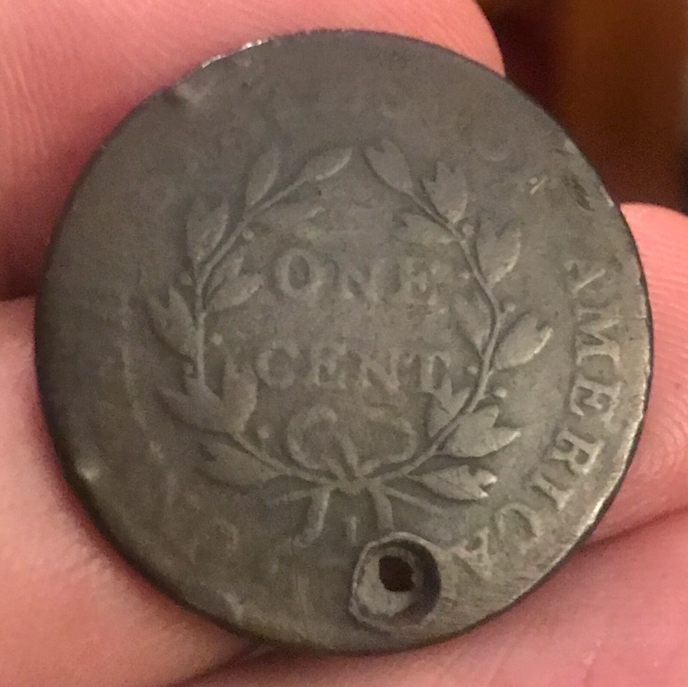 1802 large cent , Good Holed