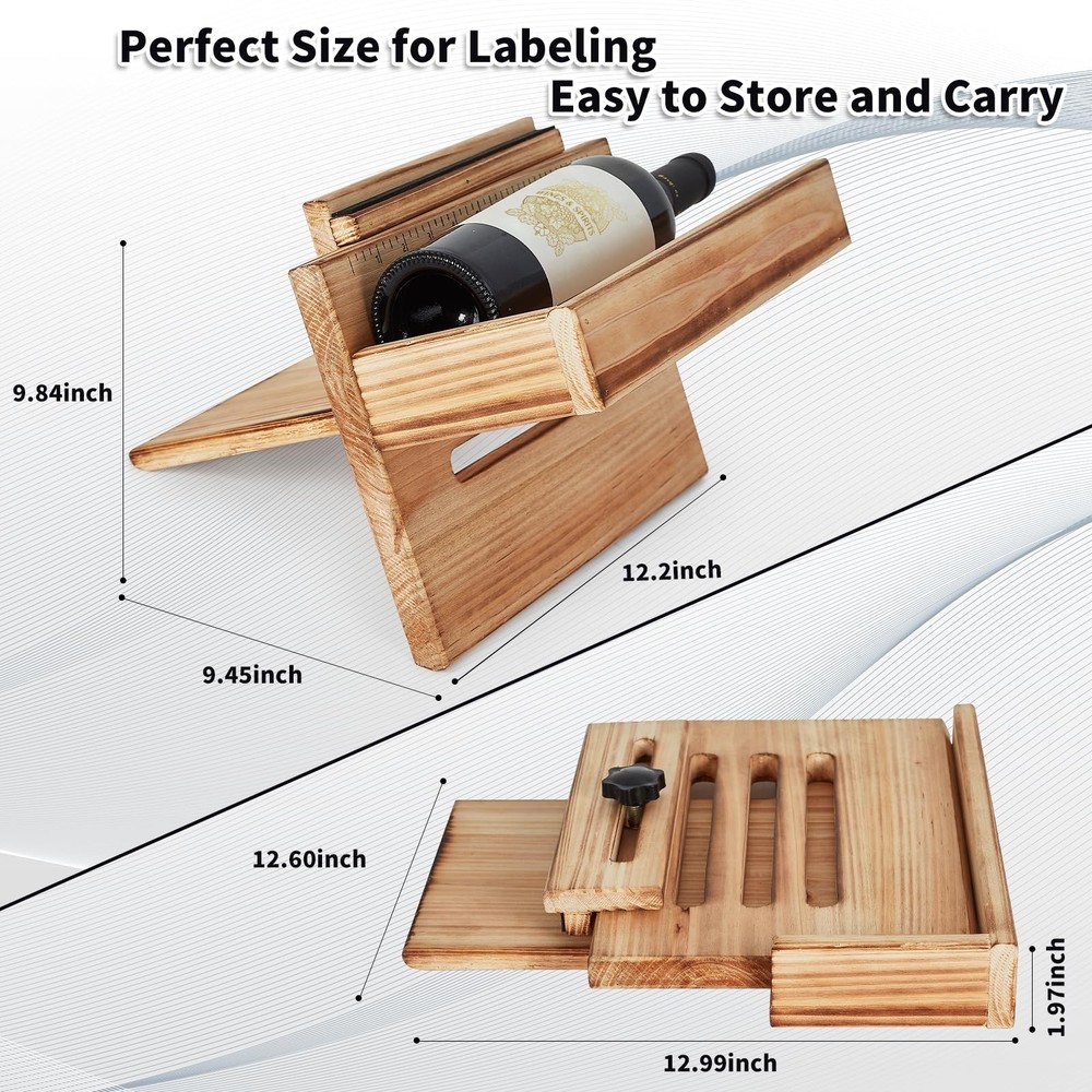 Meudid Label Applicator Bottle Labeling Machine Adjustable for Wine Bottles