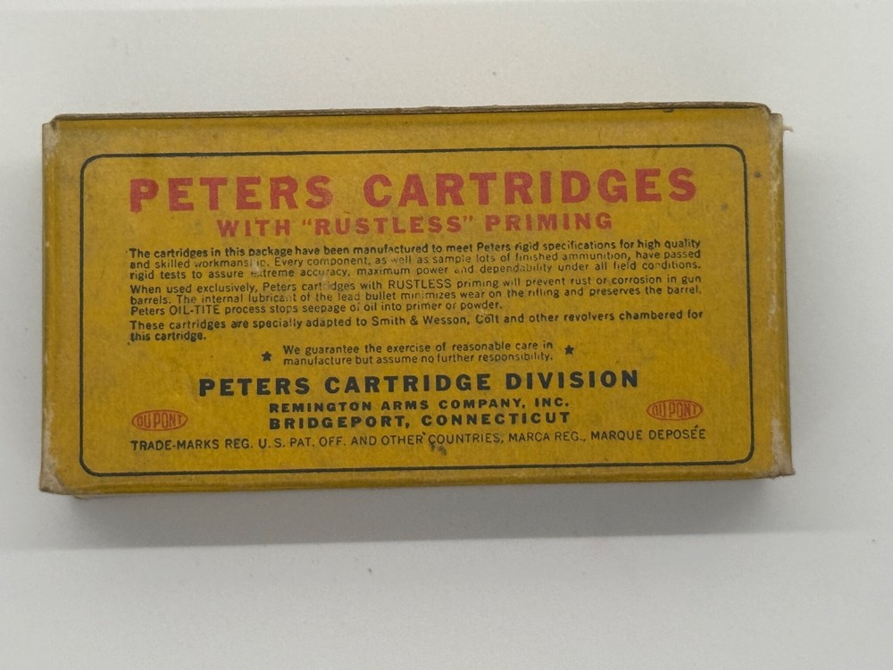 Vintage Peters 32 Smith & Wesson Rustless Empty Box