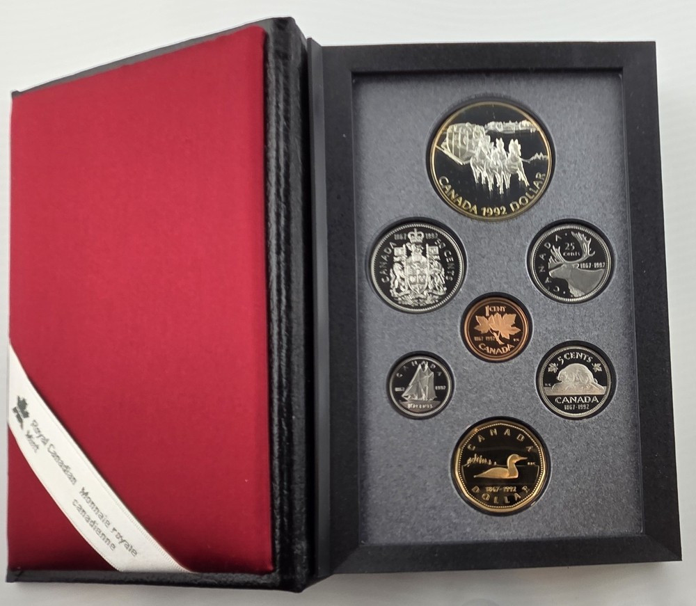 1992 Canada Silver Dollar Proof Set - Stagecoach