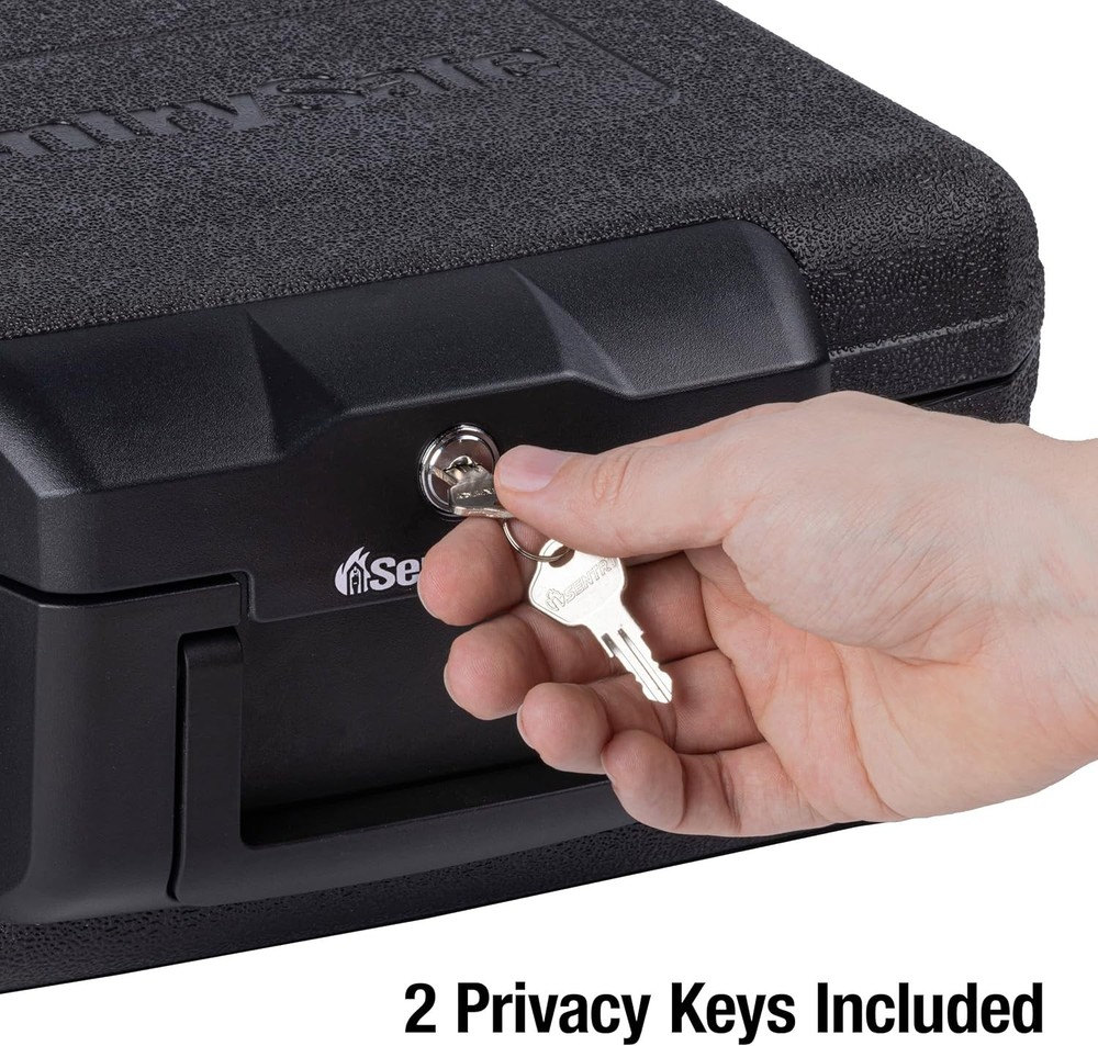 Fireproof Sentry Box Key Lock Important Document Money Safety Storage Chest Box