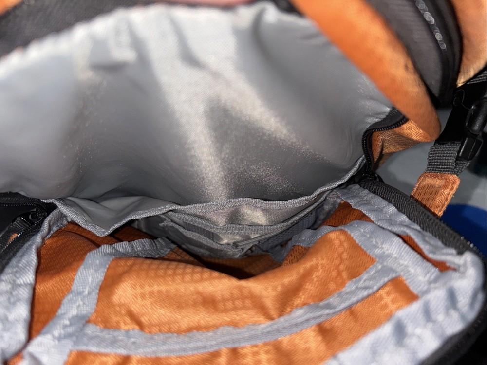 Quest Hydration Backpack Orange Pack Water Bladder Pack Hiking Outdoor 17”