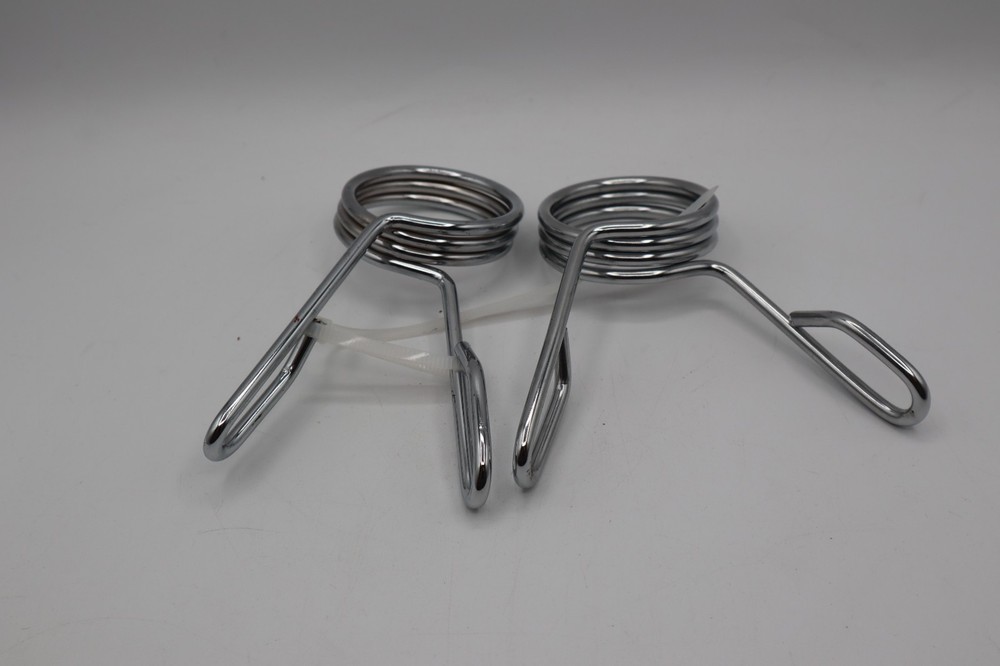 2 Pack Olympic Barbell Spring Clips, 50mm/2"  Diameter