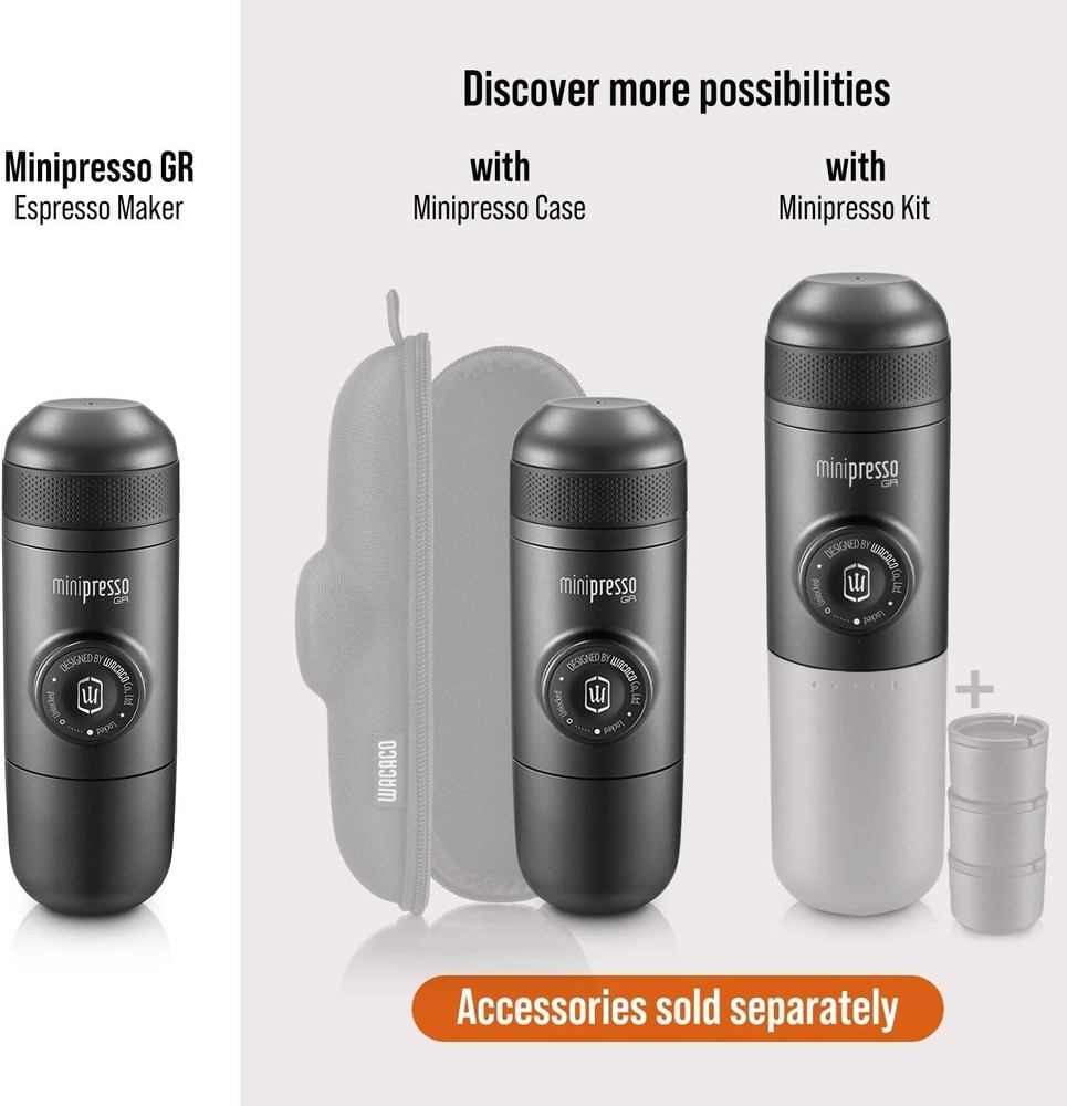 Versatile Minipresso GR Espresso Machine – Compatible with Ground Coffee