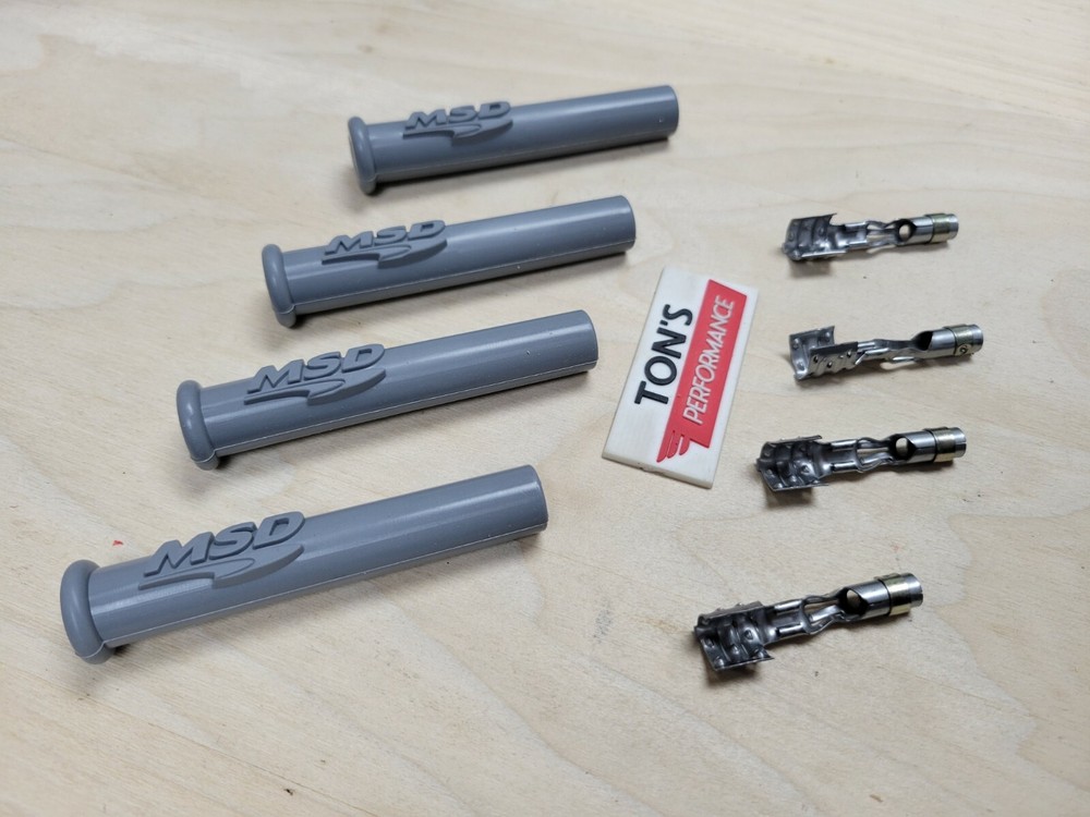 MSD 3301 Spark Plug Wire Plug Boots & Terminals Straight 180 Multi Angle 4 Pack