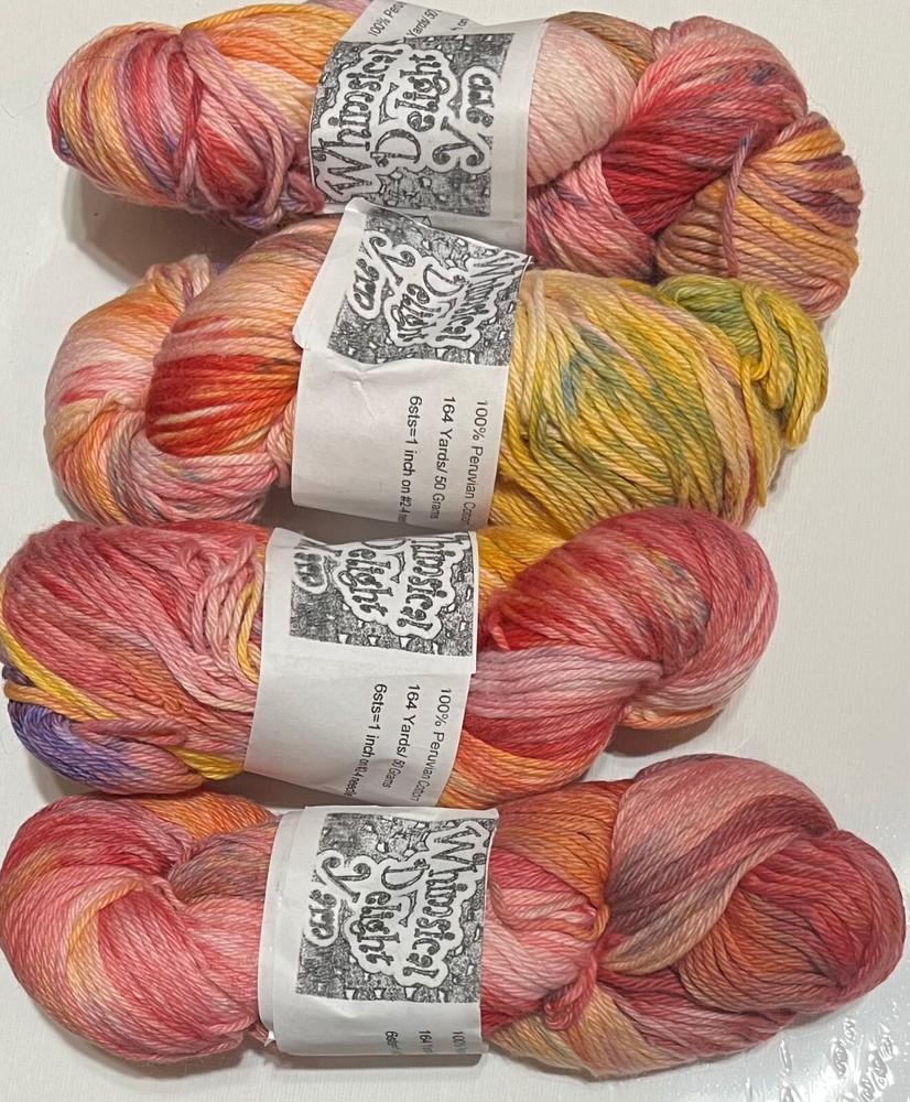 Hand-dyed Yarn Peruvian Cotton Amazon Sunset