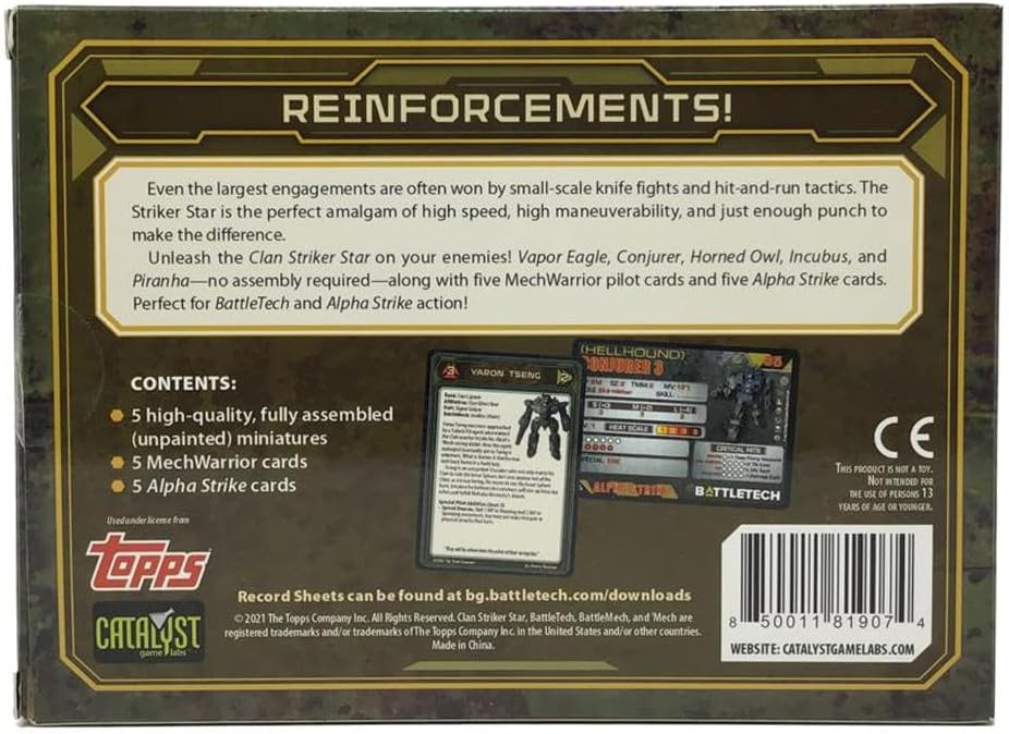 Catalyst Game Labs BattleTech Mini Force Pack: Clan Striker Star