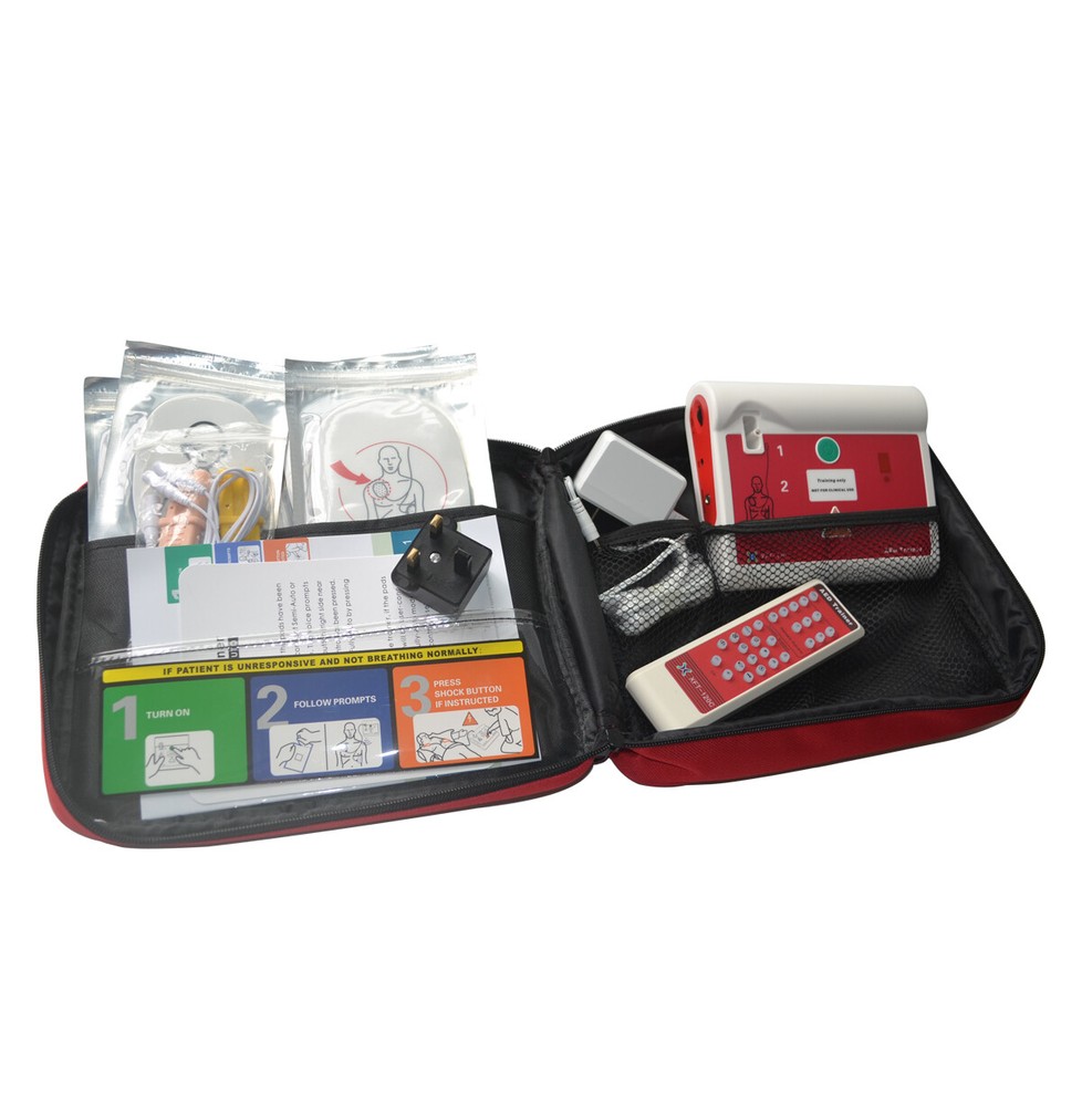 2 Sets AED Trainer First Aid Training Simulator CPR AED English Training