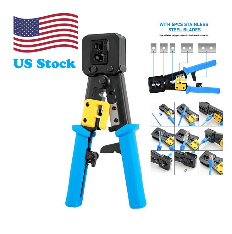 RJ45 Crimper Hand Network Tools Pliers RJ12 cat5 cat6 8p8c Multi Function