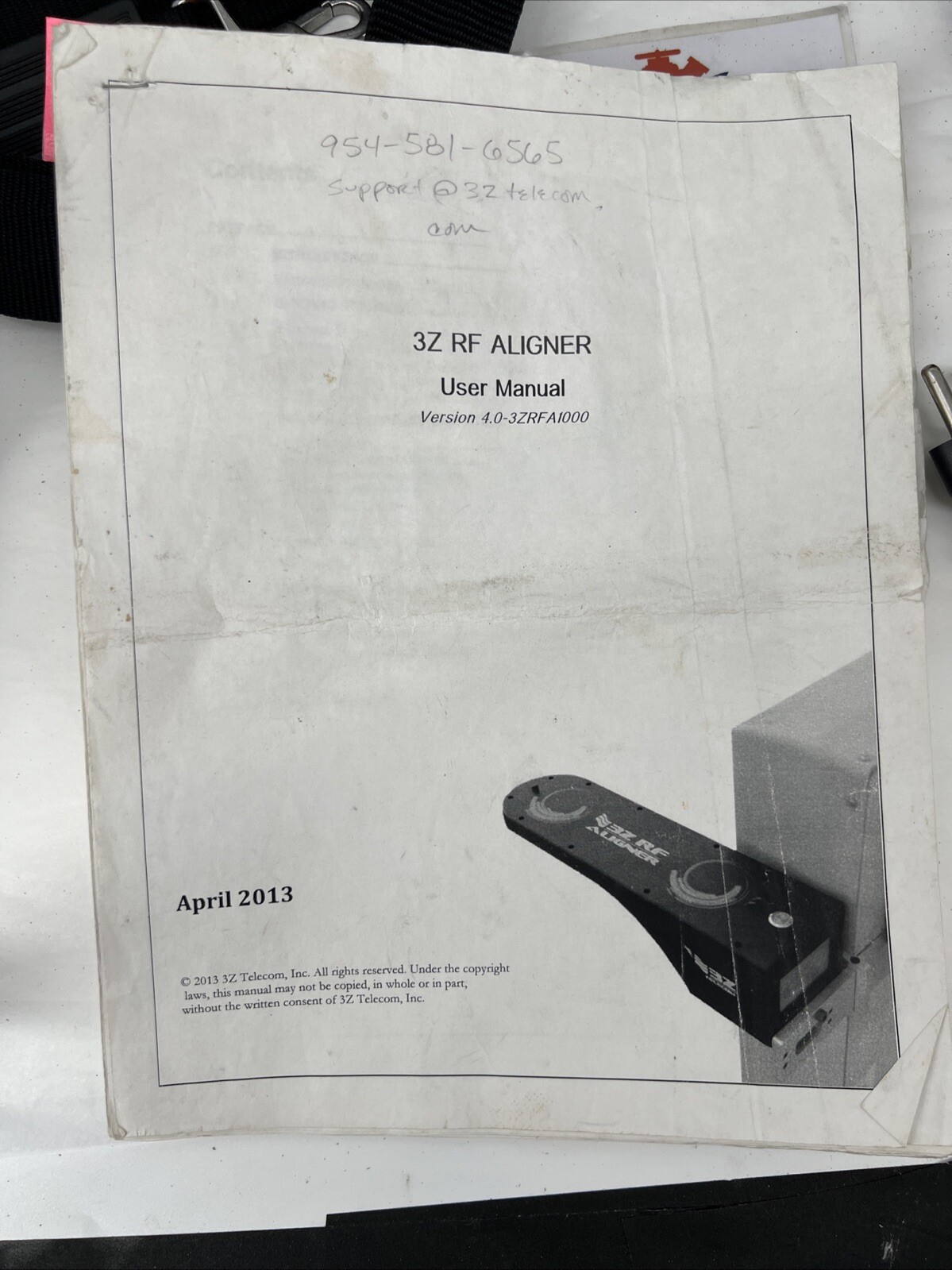 3Z Telecom RF Aligner RFA-1000 Antenna Alignment Tool 3ZRFA1000 GPS Needs Repair