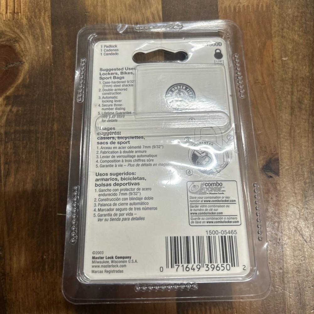 Master Lock 1500D Dial Combination Padlock, Black