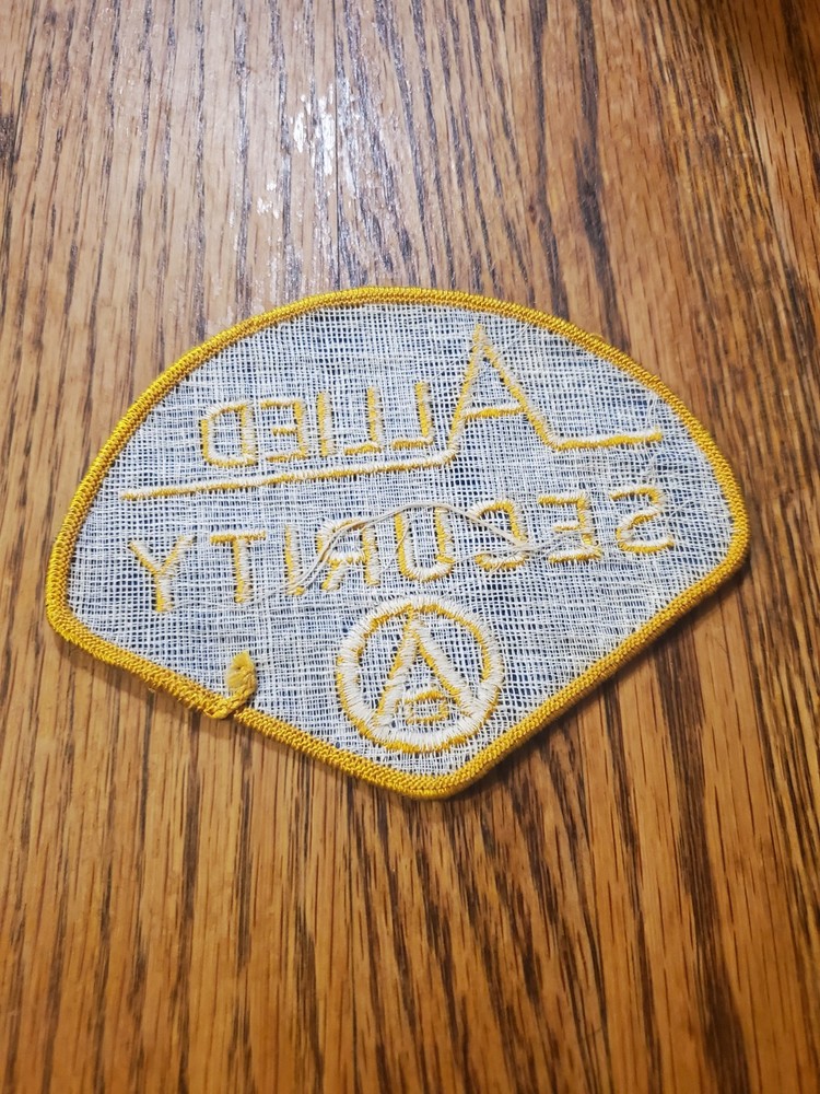 Vintage Allied Security patch badge crest.