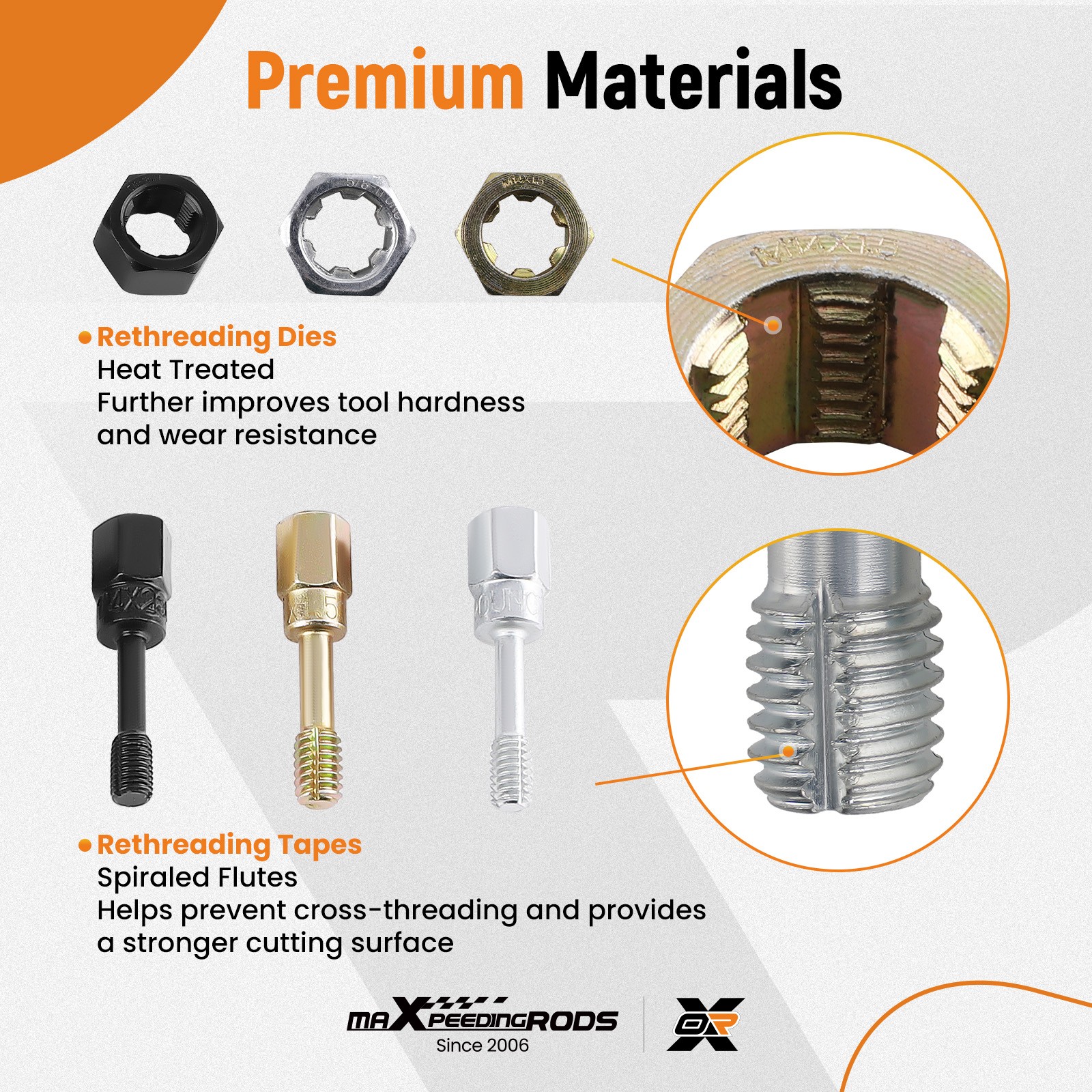 61PCS Thread Chaser Set UNC UNF Metric Thread Restorer Tool Rethreading