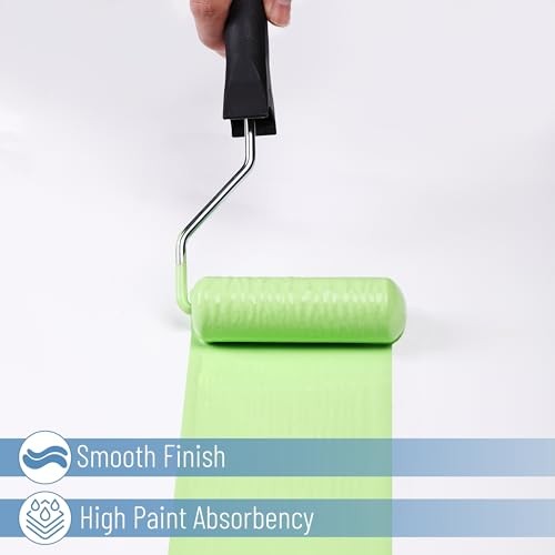 Bates- Paint Roller 4 Inch Paint Roller Frame with 2 Foam Covers