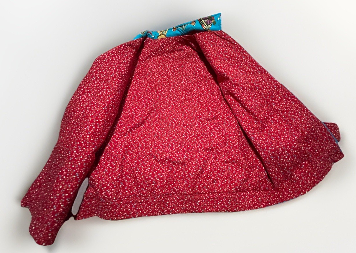 Native American Hopi Beaded Kachina Dolls Quilted Jacket Size XL Handmade