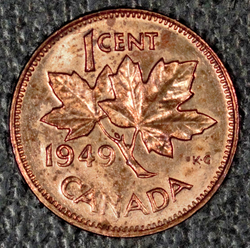 1949 Canada One Cent, Select BU