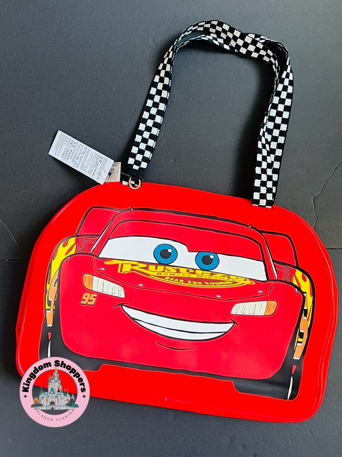 2026 Disney Parks Cars Lightning McQueen Red Large Canvas Tote Bag New