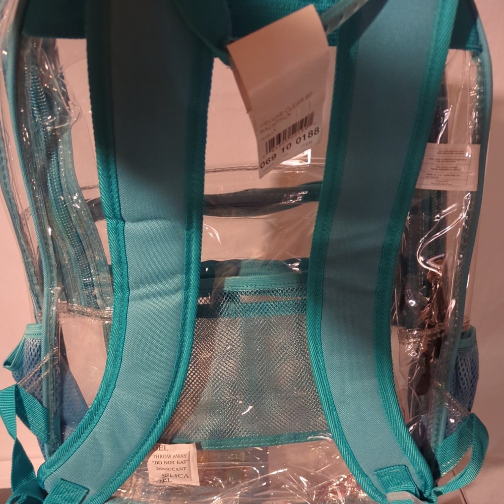 Summit Ridge Clear Backpack 18" Green Trim NEW