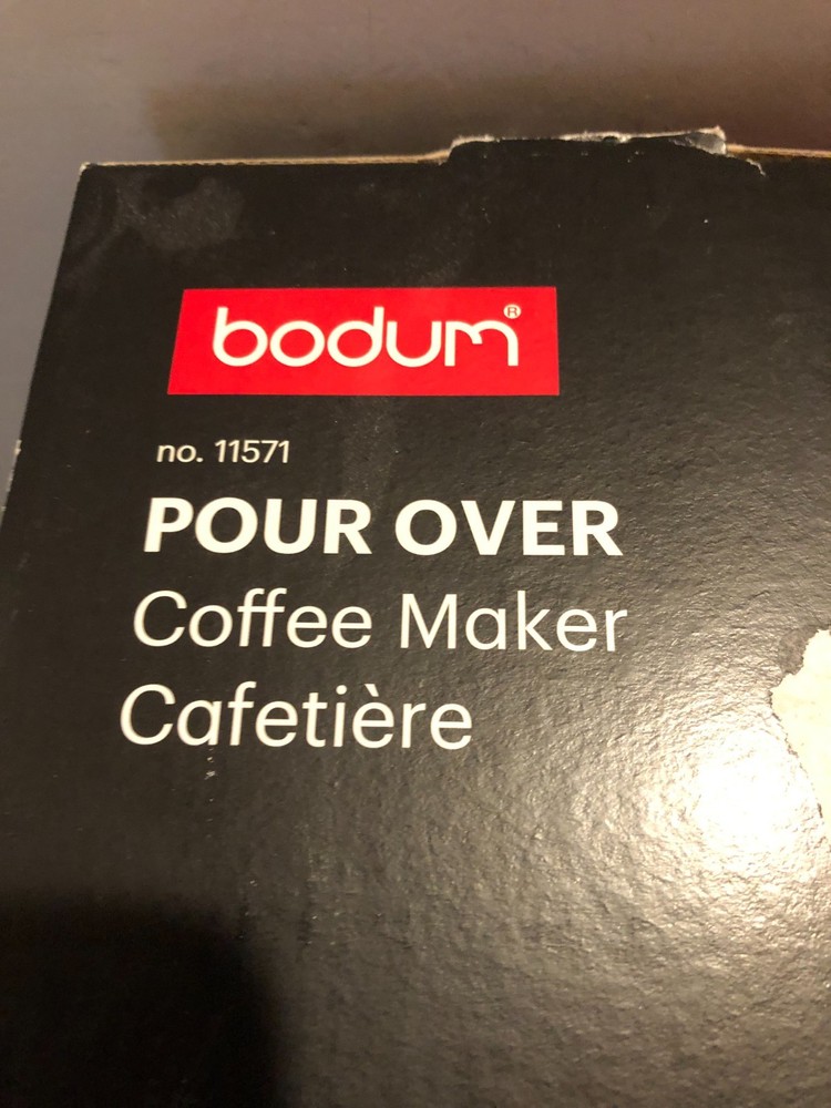 Bodum 8 Cup 34oz Pour Over Coffee Maker Permanent Screen Filter Cool Touch Hand